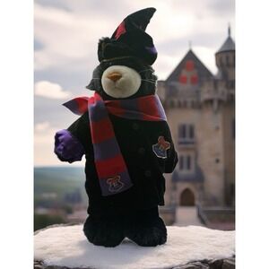 Build A Bear Boo Kitty Glow In Dark Eyes Black Halloween Cat Plush 16" w/ Outfit